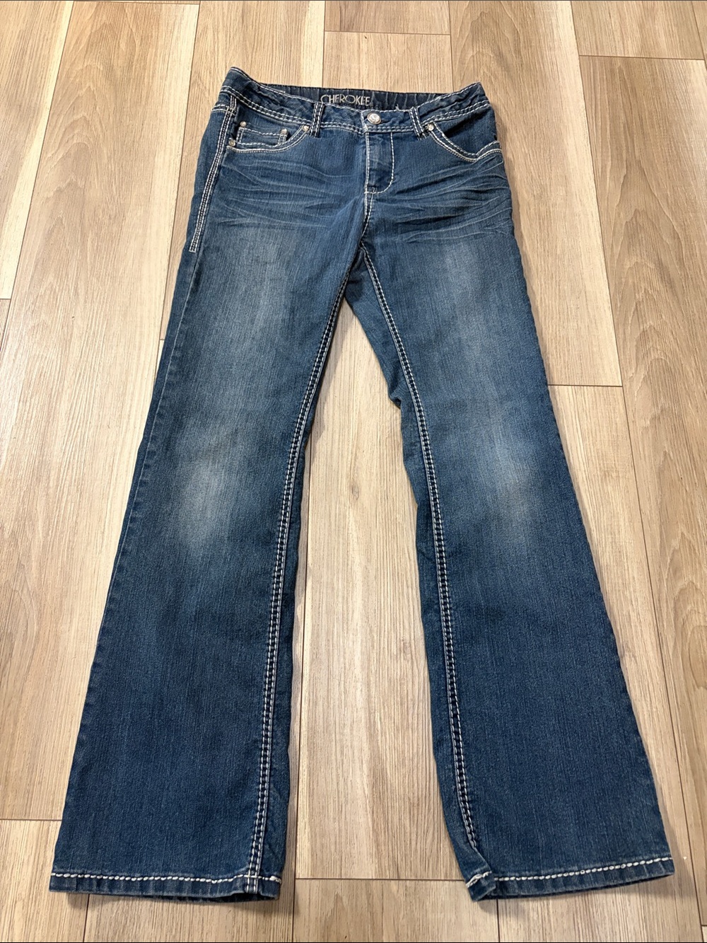 Cherokee Juniors Medium Blue Flare Jeans